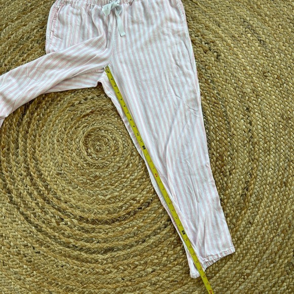 Classic Pink Stripe Victoria's Secret Pajama Lounge Pants Size M Super Soft - Picture 5 of 7